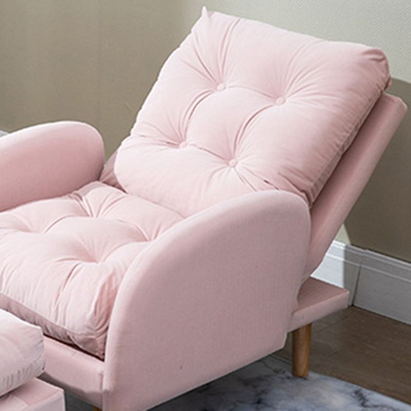 Linen Convertible Chair 28.74" L x 33.85" W x36.61" H Tufted Cushions Chair