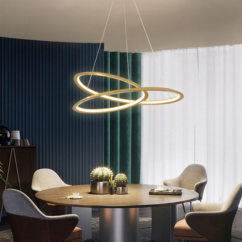 Twisting Hanging Pendant Light Modern Acrylic Dinning Room LED Pendant Lighting Fixture