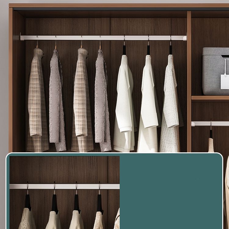 Contemporary Wood Frame Wardrobe Freestanding Wardrobe with 2 Soft Close Doors