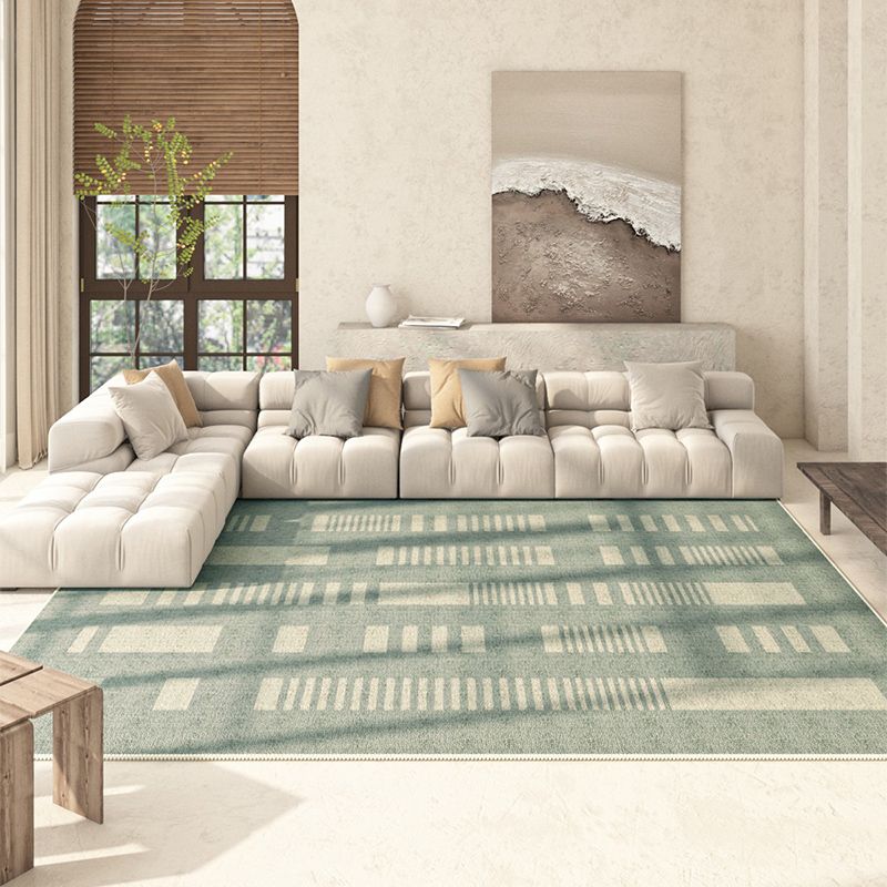 Grey Modern Rug Polyester Circle Rug Non-Slip Backing Rug for Home Decoration