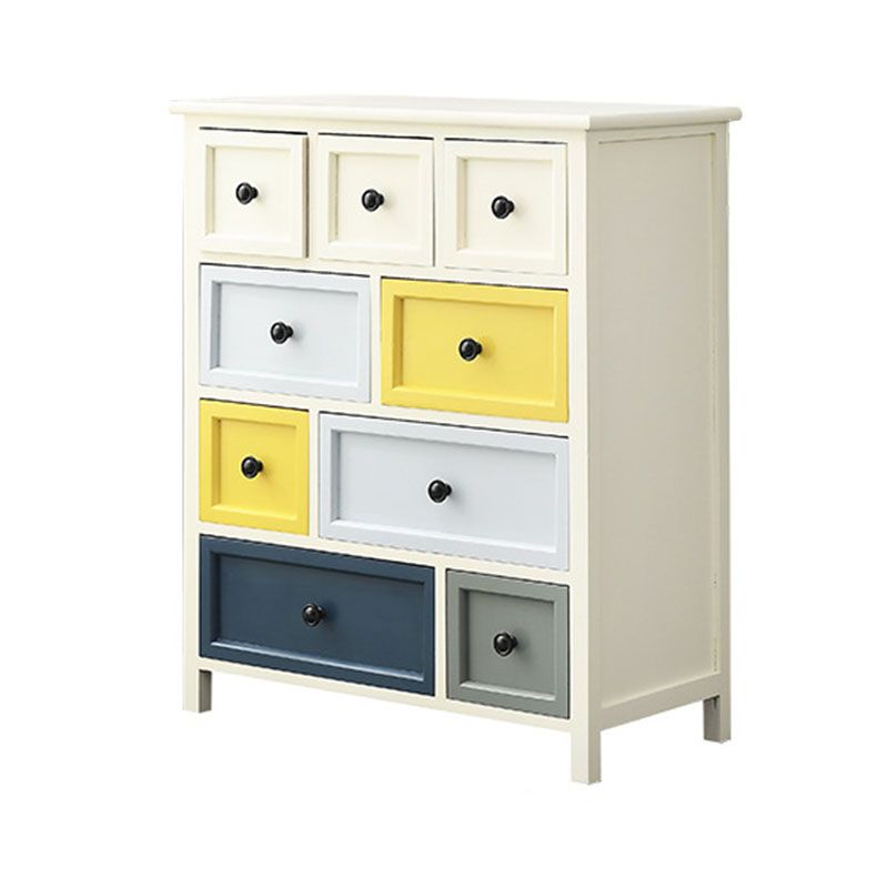 Glam Chest Bedroom Solid Wood Storage Chest in White with Drawers
