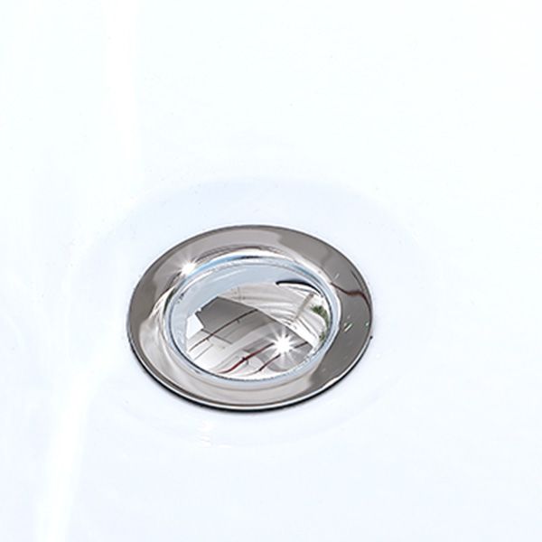 Modern Acrylic Rectangular Bathroom Bathtub with Drain White Tub