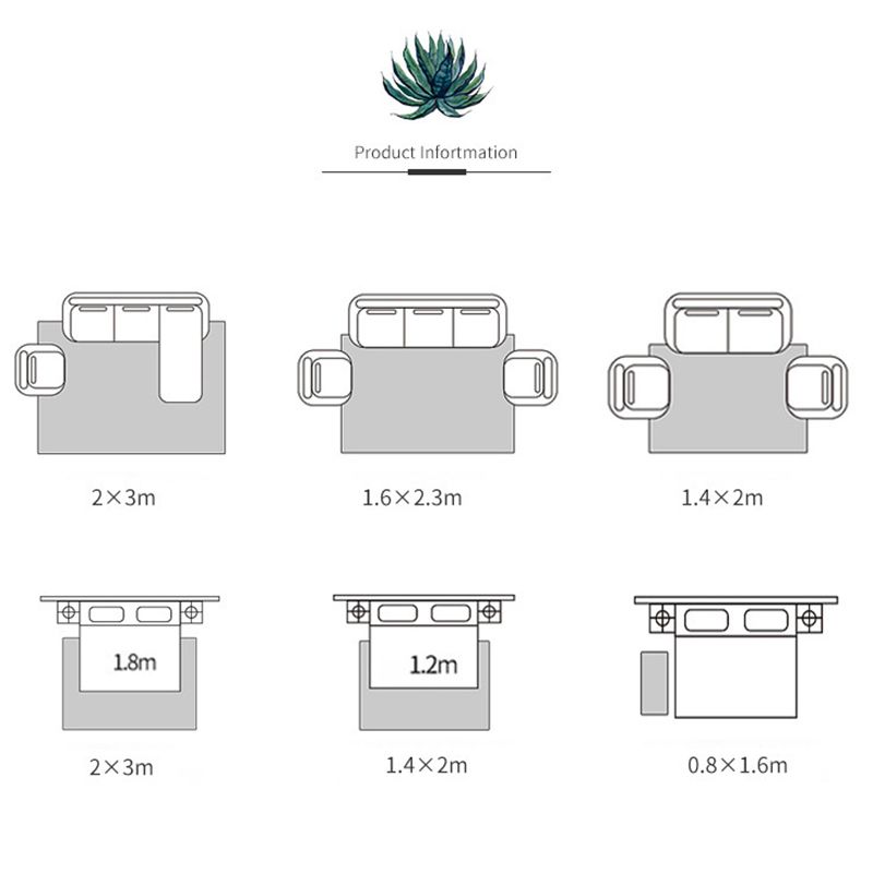 Grey Tone Vintage Area Rug Polyester Leaves Print Rug Non-Slip Backing Indoor Rug for Living Room