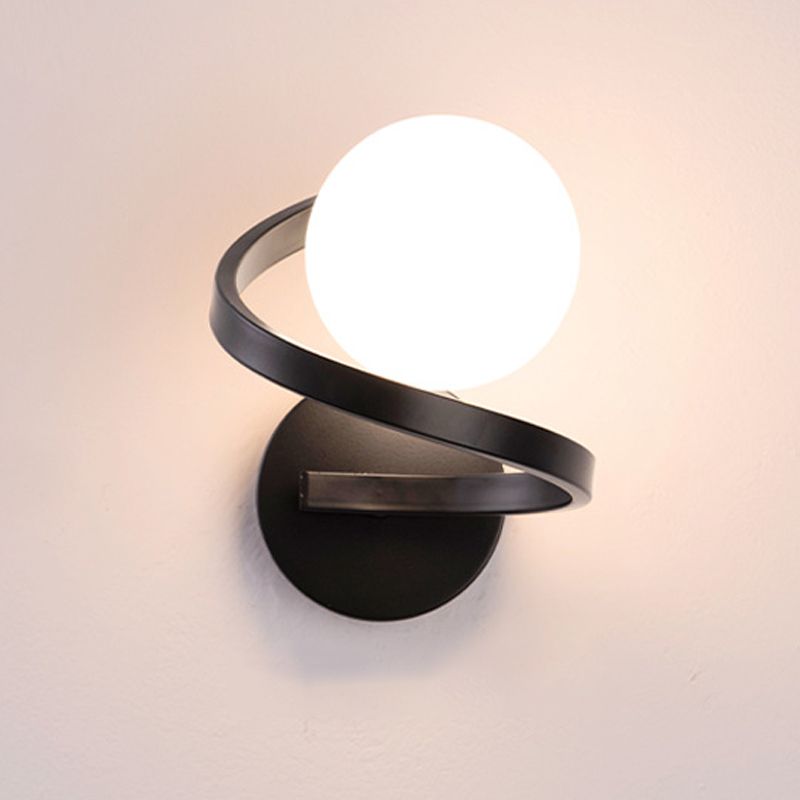 Modern Globe Bath Lighting Metal Black/Golden Vanity Light for Bathroom