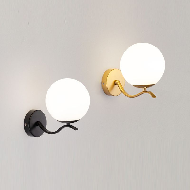 Modern de vidrio de vidrio Luz de pared Globe Globe 8.5 "Alto pared de pared para sala de estar