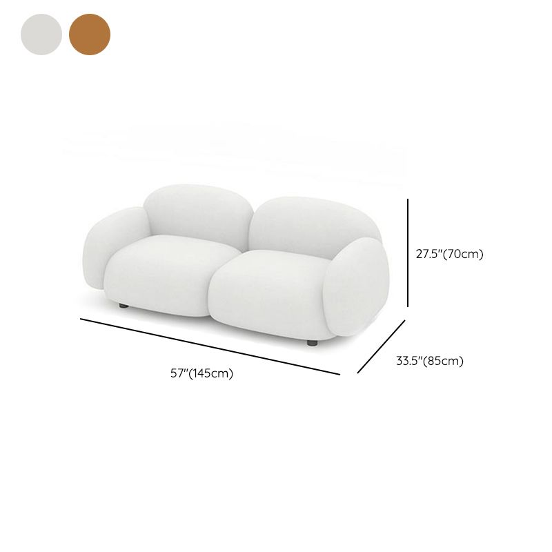 Contemporary Standard Sofa Sewn Pillow Back Sofa for Bonus Room