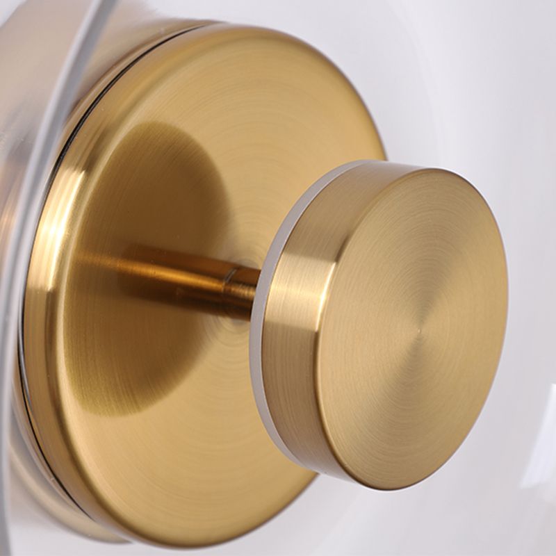 Glass Circular Wall Sconce Lights Modern Style 1 Light Wall Murd Mottes Lampes