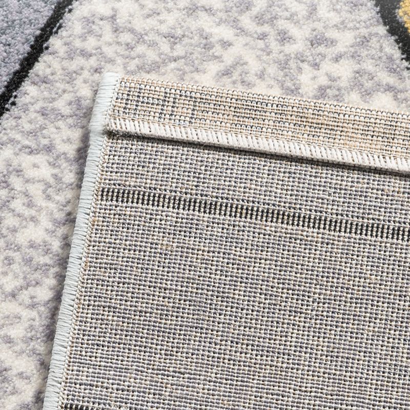 Modern Geometric Pattern Rug Multi Colored Polypropylene Indoor Rug Non-Slip Backing Pet Friendly Carpet for Bedroom