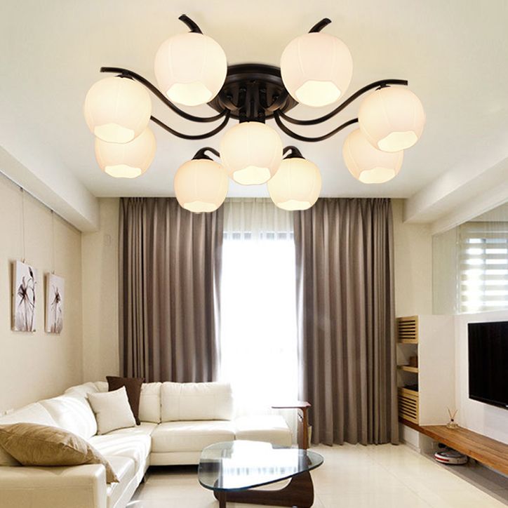 Sputnik Semi Flush Mount Minimalist Glass Semi Flush Light Fixtures