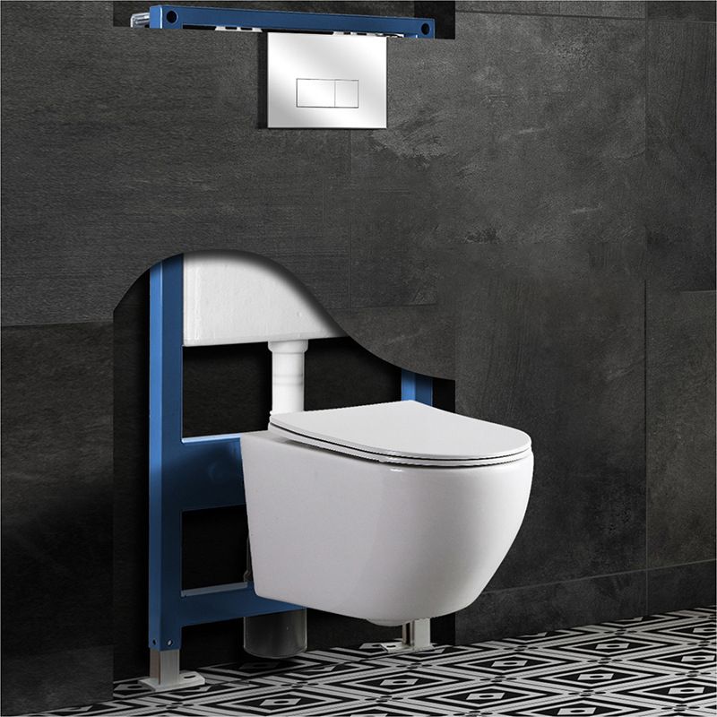 Contemporary All-In-One Flush Toilet Wall Mount Porcelain Urine Toilet