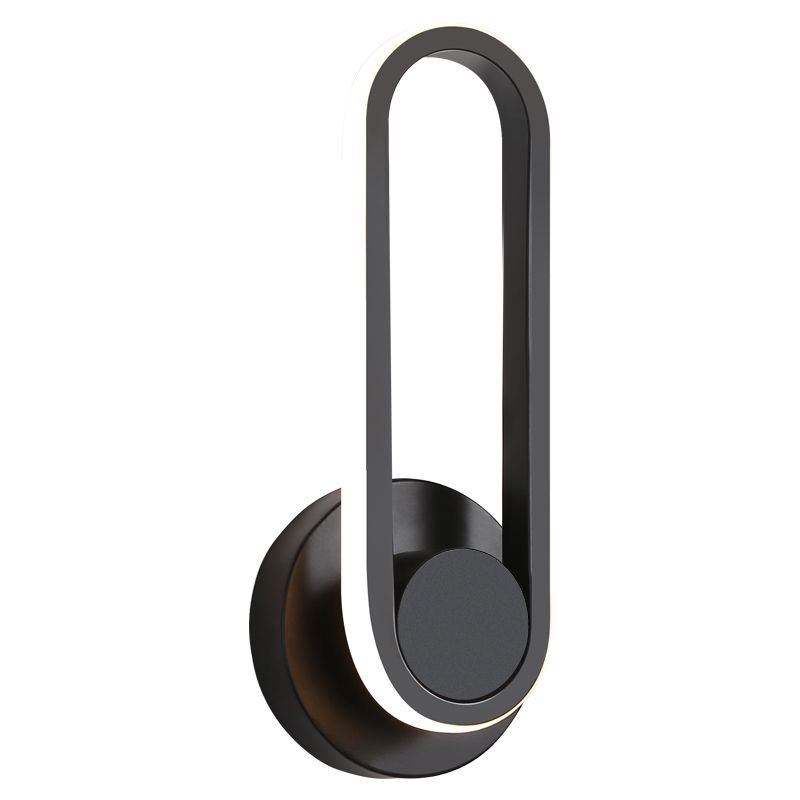 Modernist Oval Wall Sconce LED Minimalism 1 Light Wall Mounted Light for Dining Room