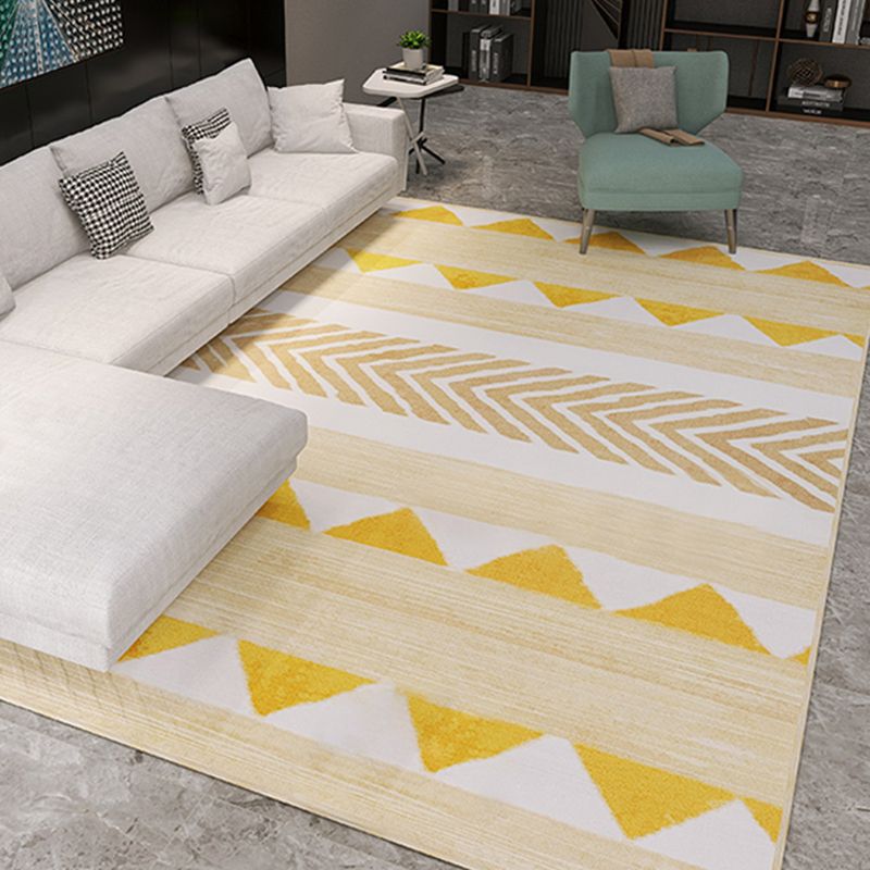 Vintage Southwestern Print Rug White Tone Polyester Area Tapijt Non-Slip Backing Rug voor de woonkamer