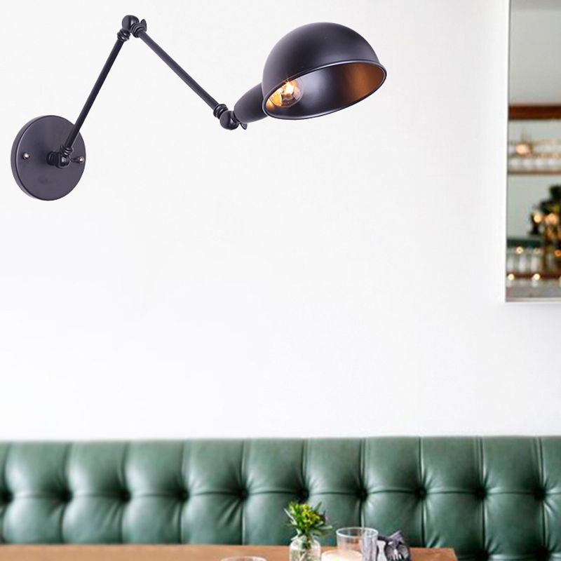 Modern Style Dome Shape Wall Sconce Metal 1 Light Sconces for Living Room