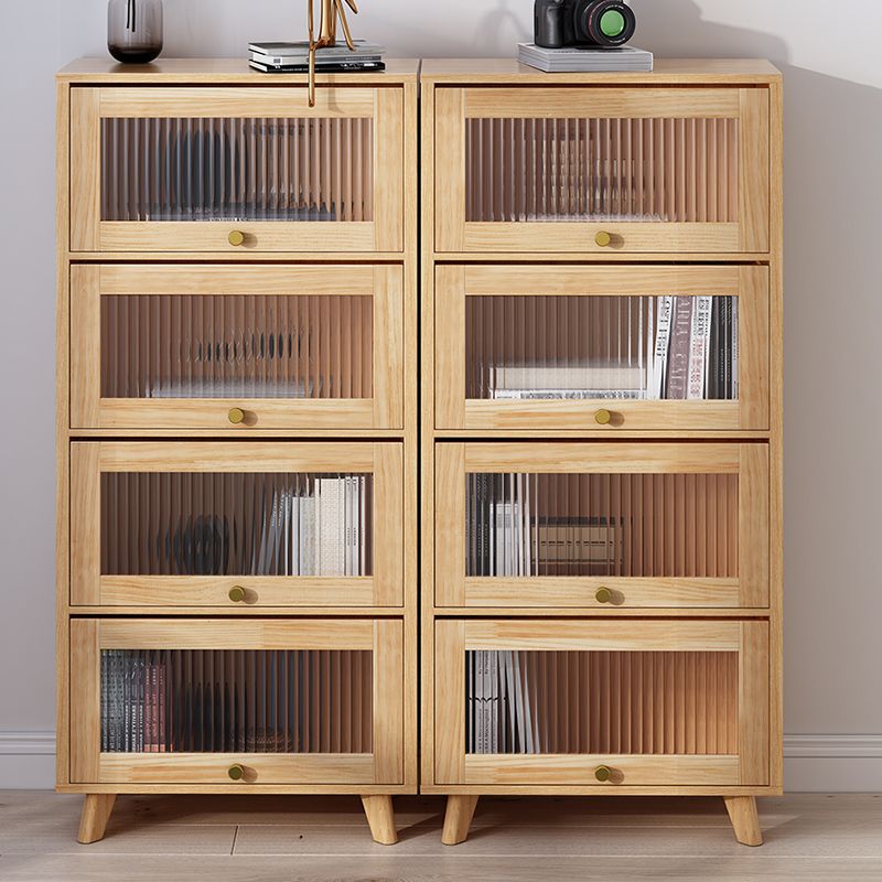 Scandinavian Closed Back Standard Bookshelf Wooden Bookcase with Shelves