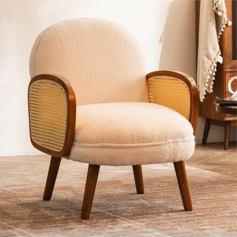 Corduroy Lounge Chair Arms Included Side Chair for Living Room