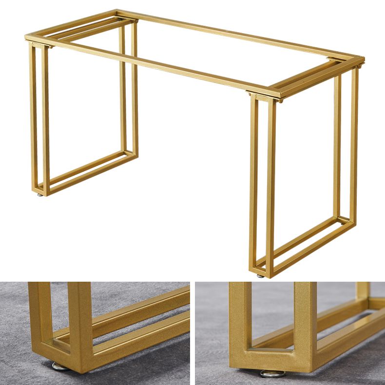 Glamourischer Sinterstein weißer Esszimmer Set mit Rechtecktisch formelle Esstischmöbel