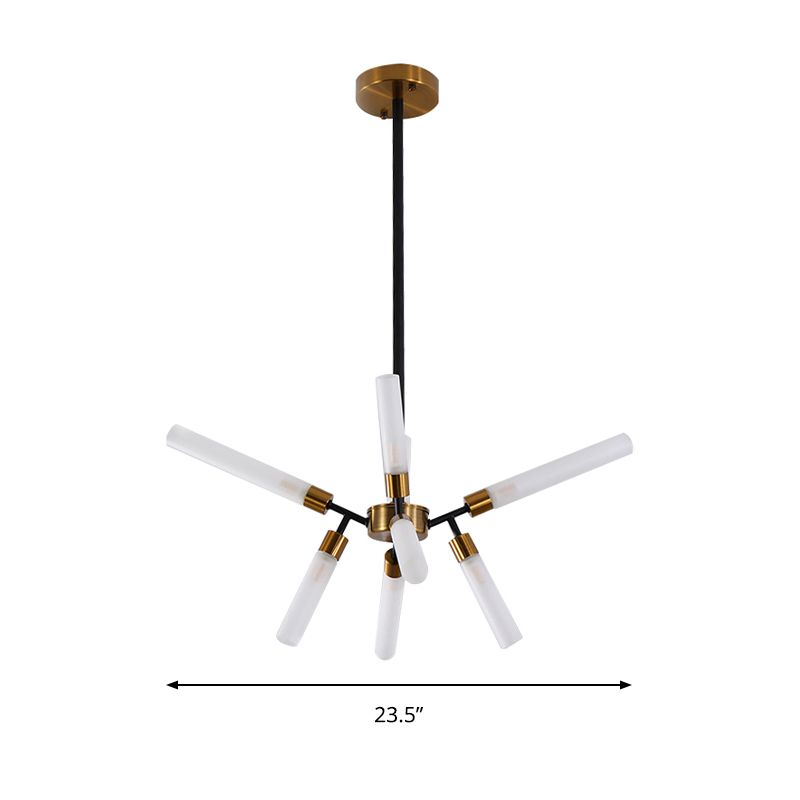 Zeitgenössische Sparkform hängende Licht 8 Lichter Metall Kronleuchter für Schlafzimmertuchladen