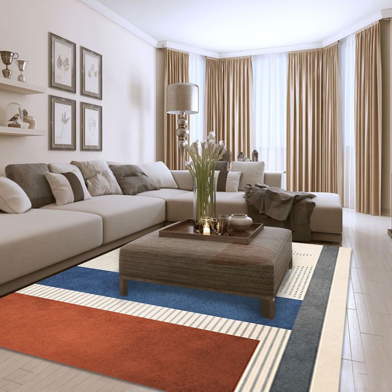 Modern Geometric Pattern Carpet Polyester Area Rug Stain Resistant Indoor Carpet for Home Decoration