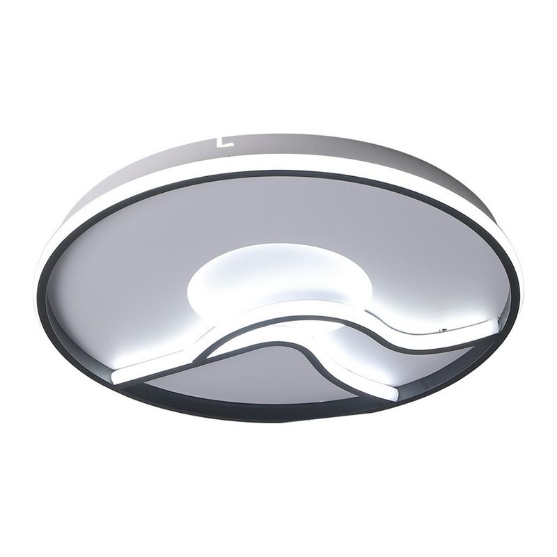 Luminaire encastré noir soleil et montagne, luminaire nordique en acrylique à LED