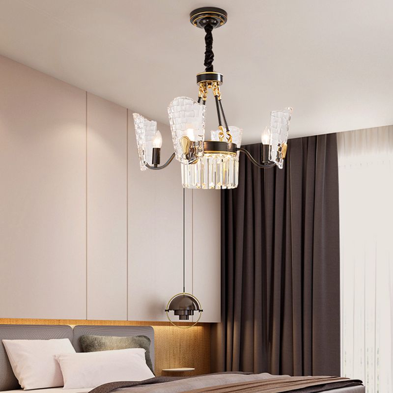 Geschnitzte Kristallschildform Decke Krorenleuchter modern