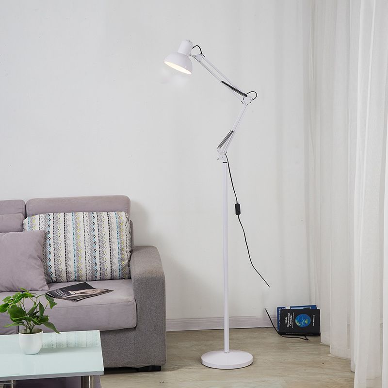 Geometric Shape Metal Floor Light Modern Style Single Light Floor Mount Light