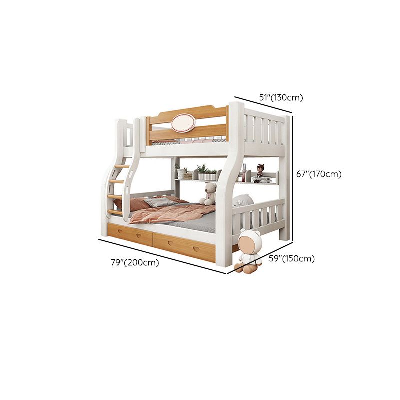 Solid Wood Standard Bed Natural Pine Kids Bed with Headboard