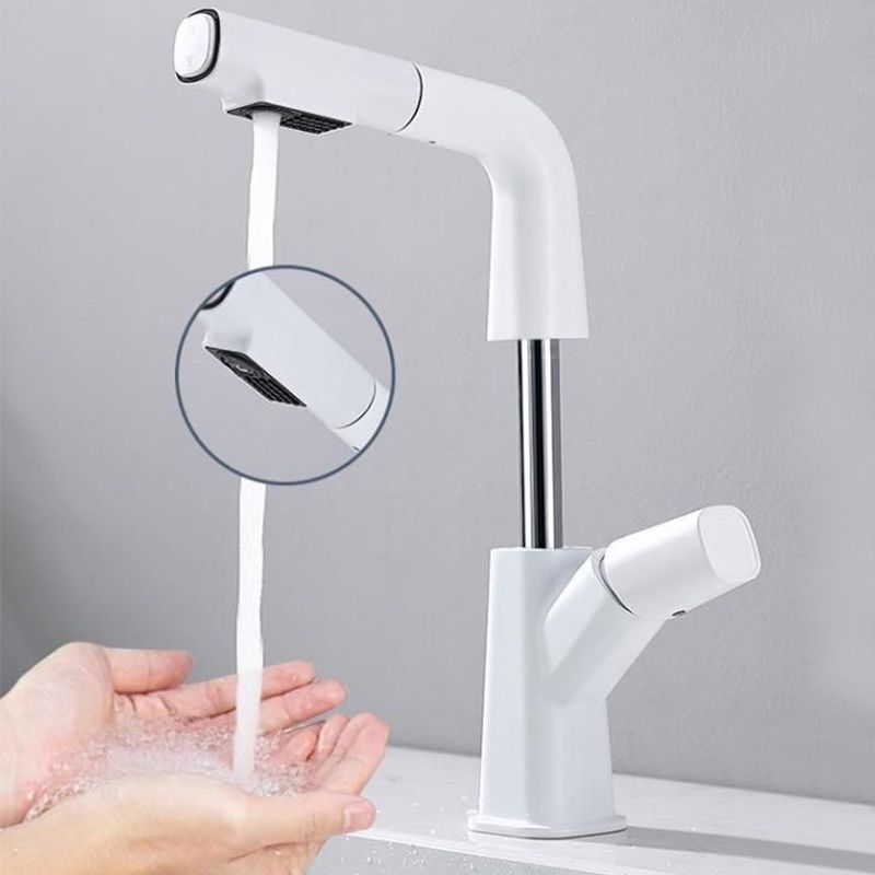 Vessel Sink Faucet Pull-out Bathroom Faucet with Single Knob Handle