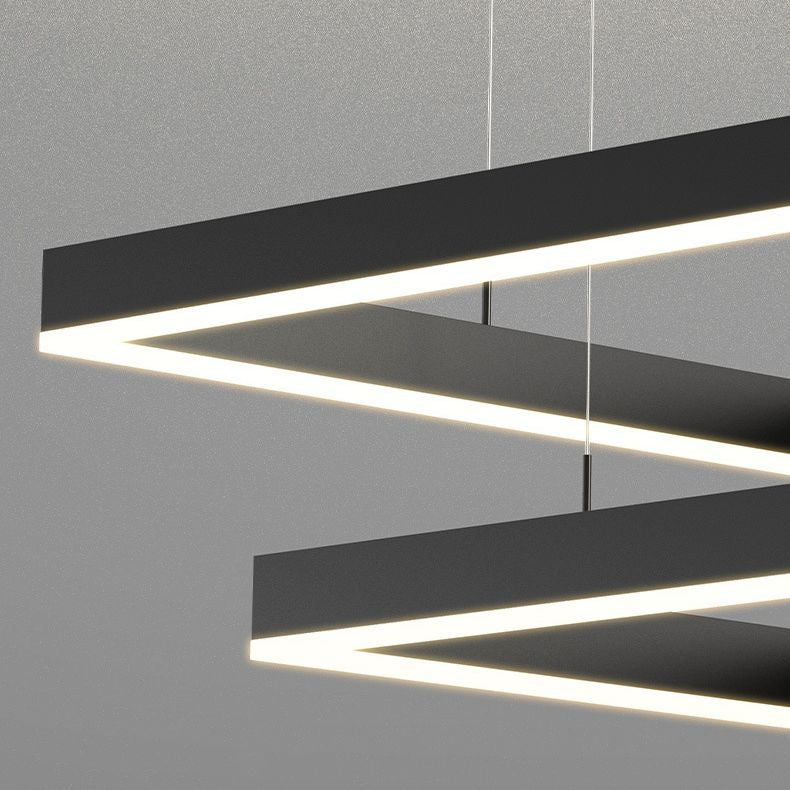 Luz de luz colgante cuadrada luces colgantes de metal modernas