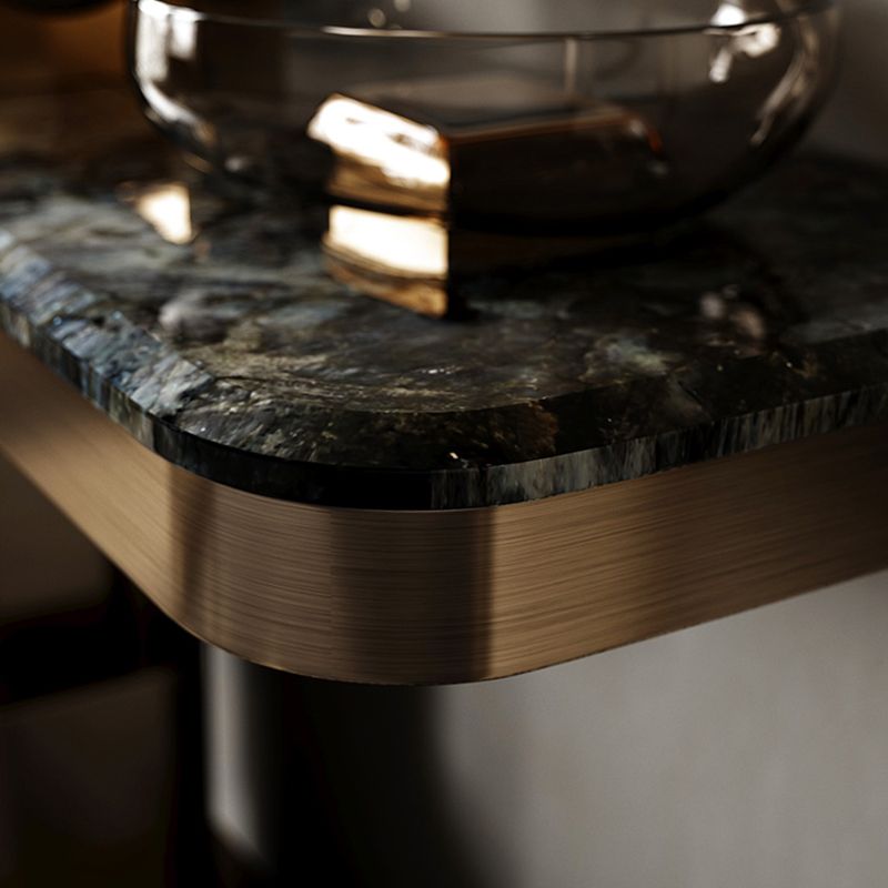 Glam Marble Console Accent Table with Rectangle Top for Hall