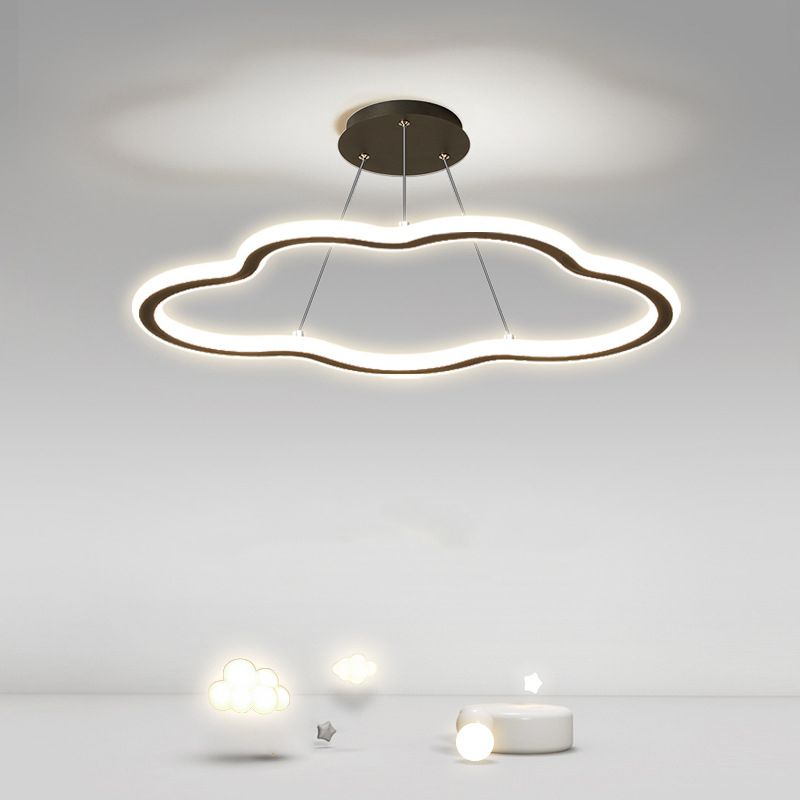 Nordischer Wolkenkronleuchter Metall Eins Licht LED Kronleuchter Anhänger für Wohnzimmer