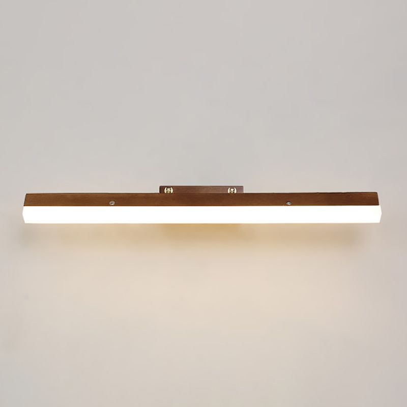 Wooden LED Mirror Light Modern Nordic Adjustable Wall Sconce Light for Bedroom Bathroom