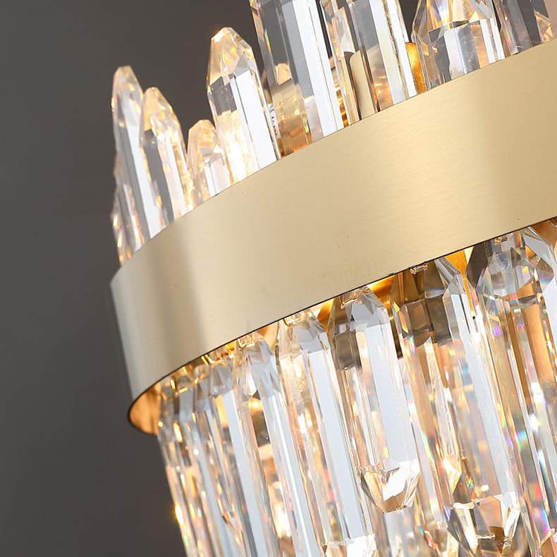 Minimalist Ceiling Pendant Light Ring Crystal Chandelier Lighting for Living Room