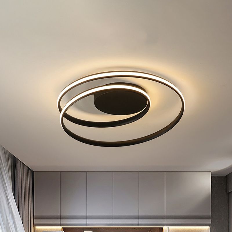 Lampada del soffitto a loop semplice LED acrilico Light di scarico largo da 18 "/23,5" in luce calda/bianca