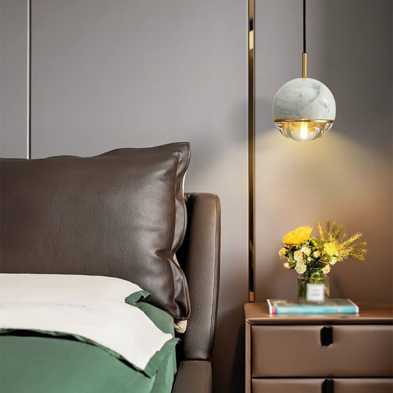 Luci a soffitto sospeso in marmo Ciondolo sospensione contemporanea per salotto