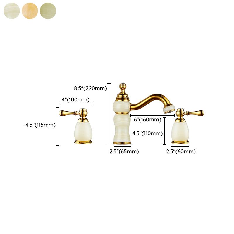 Traditional Wide Spread Bathroom Faucet Elegant Lavatory Faucet