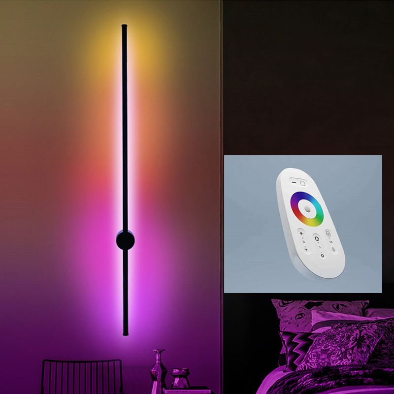 Fissaggi di illuminazione a parete in metallo a linea sottile moderna lampada montata a parete per camera da letto