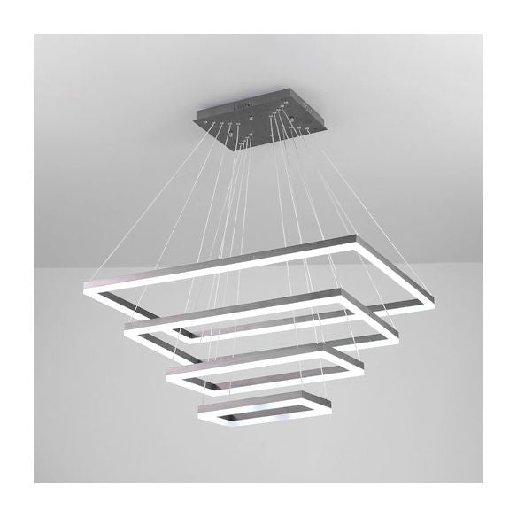 Multi-Layer Bedroom Chandelier Acrylic 1/2/3-Light LED Minimalist Suspension Pendant in Coffee, Warm/White/Natural Light