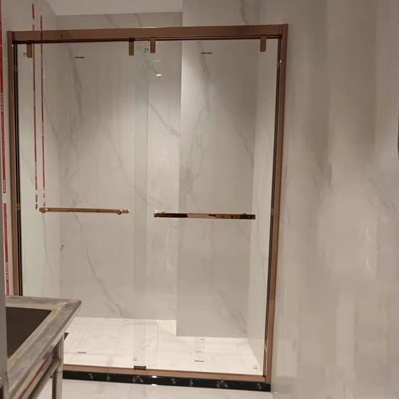 Semi Frameless Dual Move Shower Screen Clear Glass Shower Door