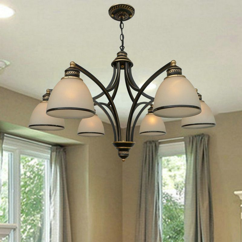 Luci lampadari affusolata industriale Lampadant lampadario in vetro Luce per soggiorno per soggiorno