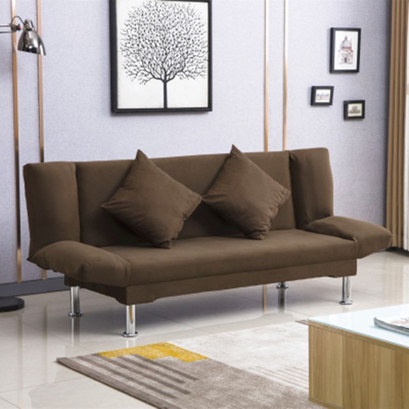 Linen Contemporary Armless Convertible Sofa Foldable Sofa for Apartment
