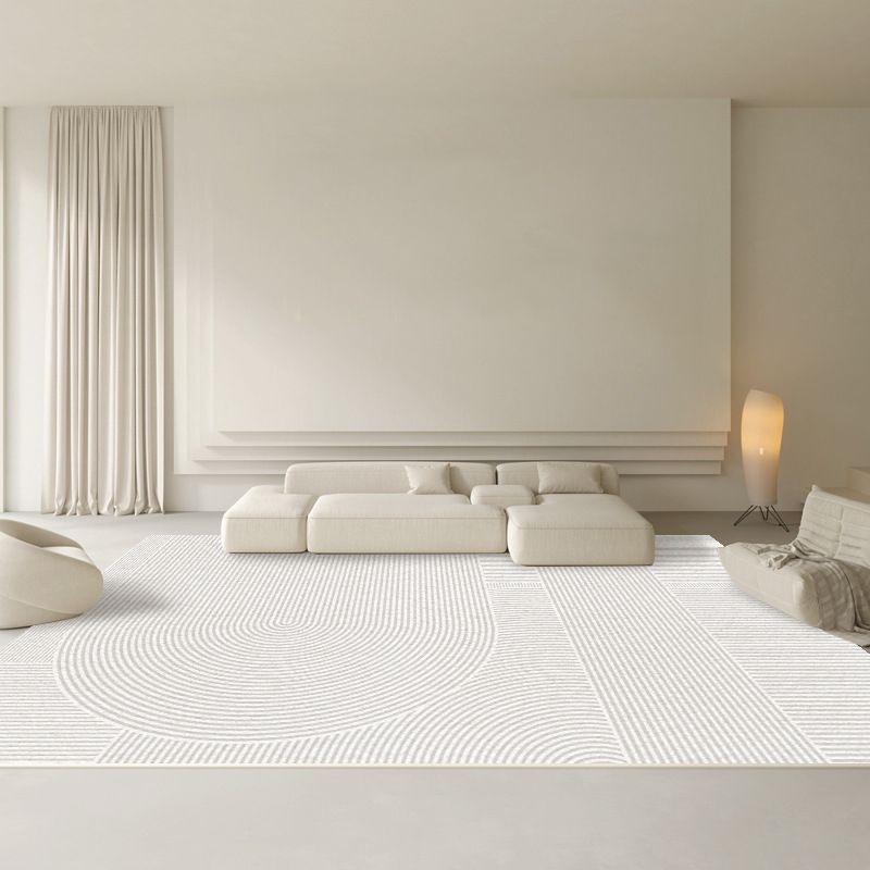 Simple Plain Color Striped Rug Indoor Rug Non-slip Carpet for Bedroom and Living Room