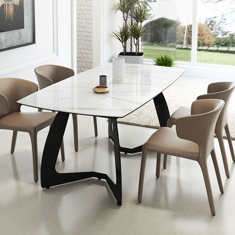Faux Leather Dining Accent Chair Wingback Arm Chair for Home