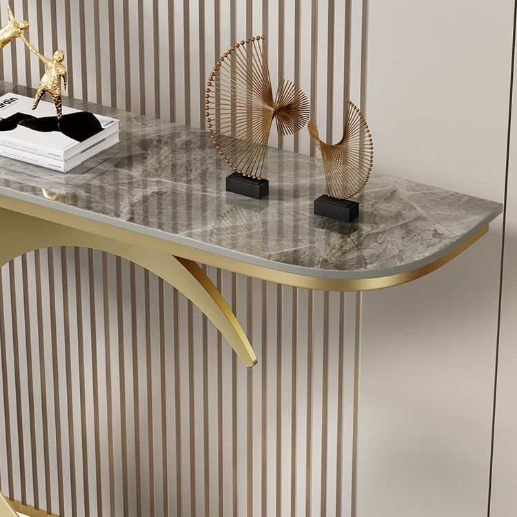 Half Moon Glam Console Accent Table Antique Finish Console Sofa Table