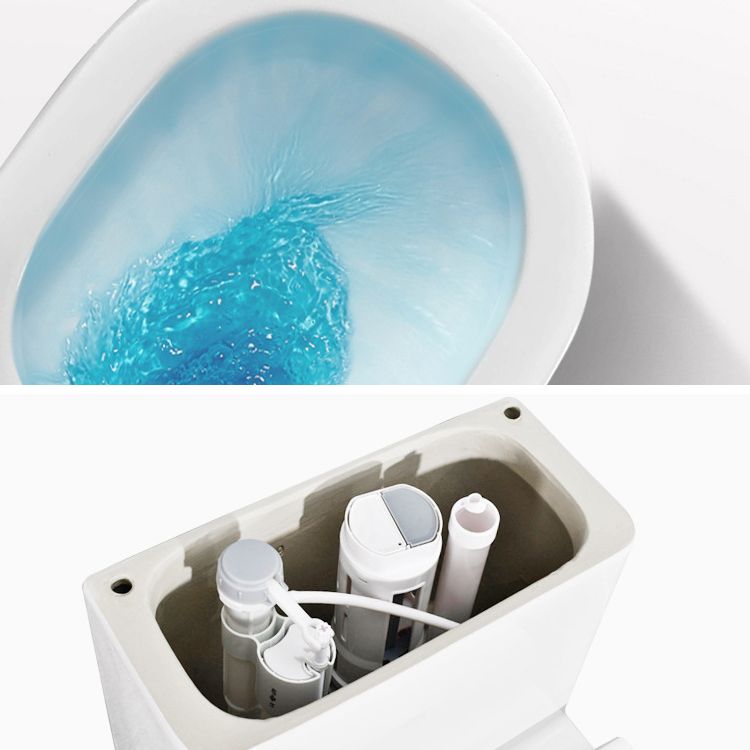 Modern White Flush Toilet Ceramic Elong One-Piece Toilet with Slow Close Seat