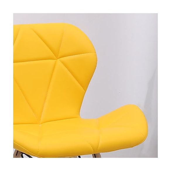 Contemporary Beech Wingback Side Chair Matte Finish Upholstered Dining Chair
