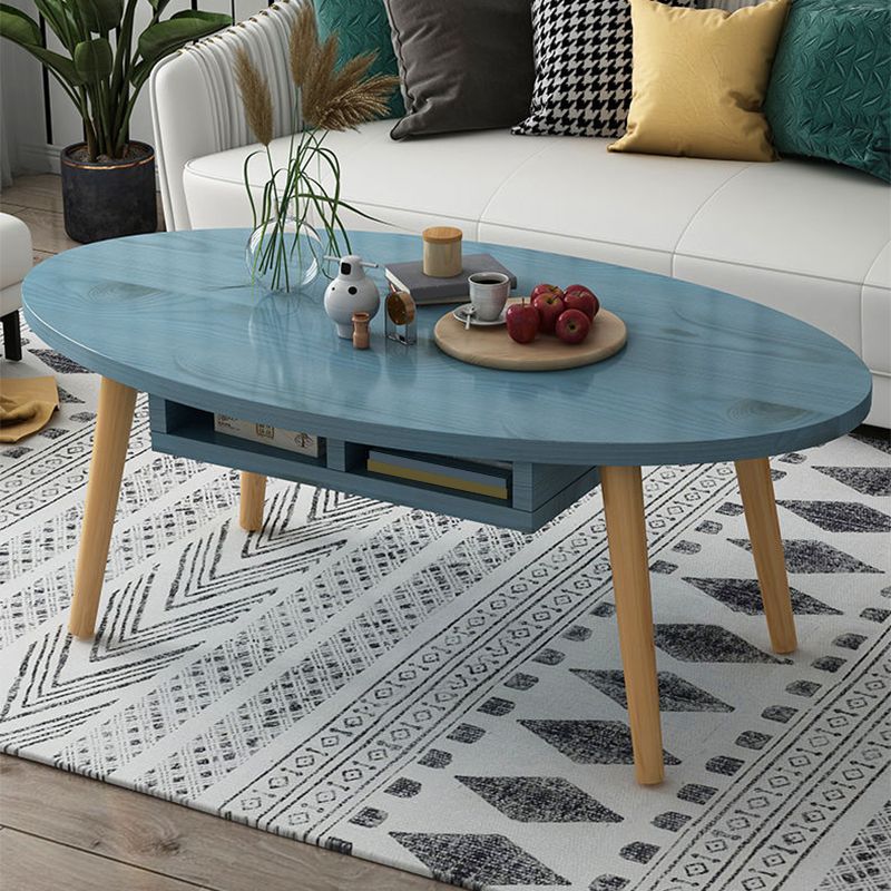 Country Farmhouse Coffee Table Folding Wooden Coffee Cocktail Table