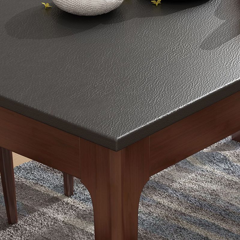 Contemporary Kitchen Dinner Table Rectangle Stone 4 Legs Dining Table