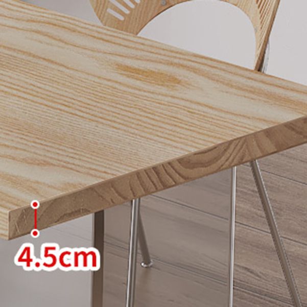 Modern 1/5 Pieces Dining Set Rectangle Pine Wood Dining Table for Dining Room