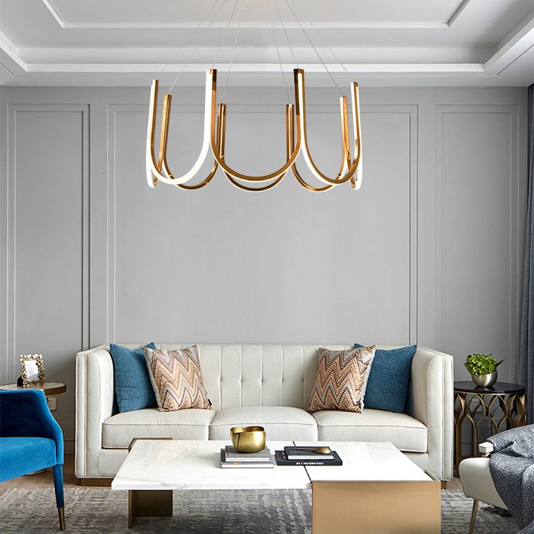 Éclairage suspendu en métal en U simple LED PRENDANT PRENDANT