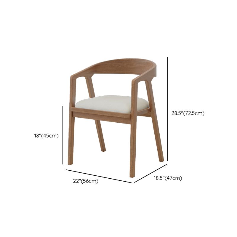 Contemporary Dining Room Solid Wood Open Back Side Dining Chair